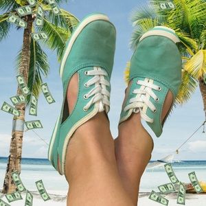 Cut out teal Keds